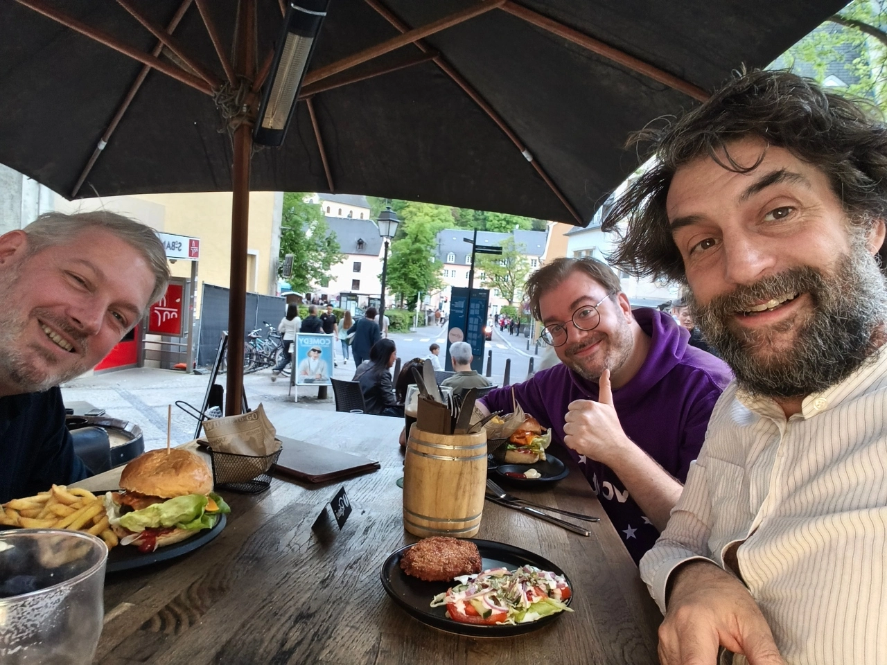Avec l'équipe à Luxembourg