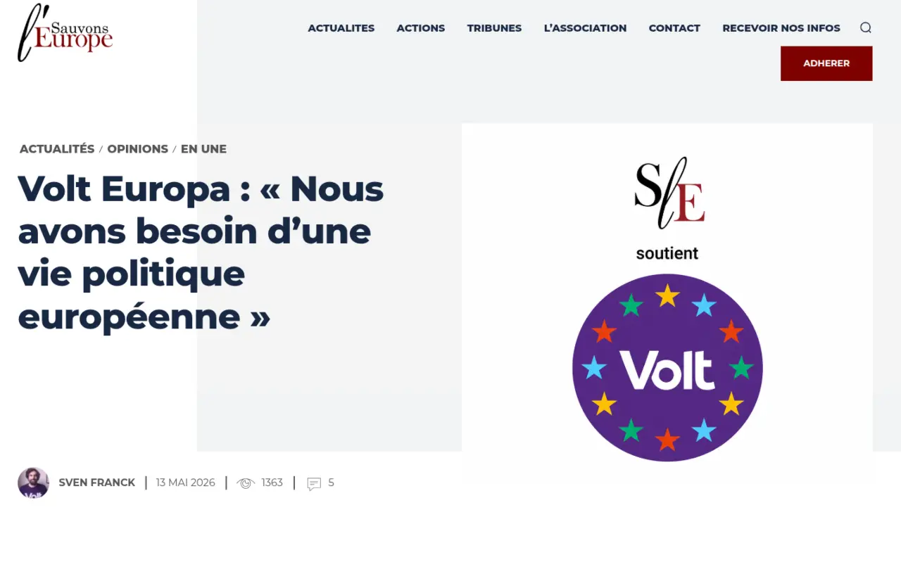 Photo : Sauvons l'Europe
